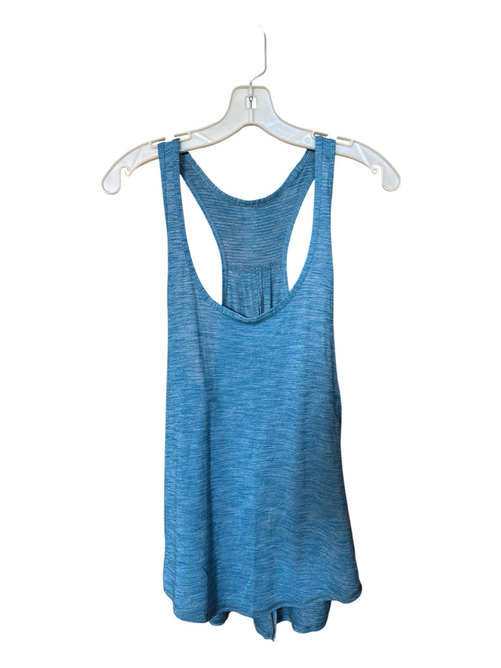 lululemon Salute the Sun Blue Racerback Tank Heathered Peacock Active Top